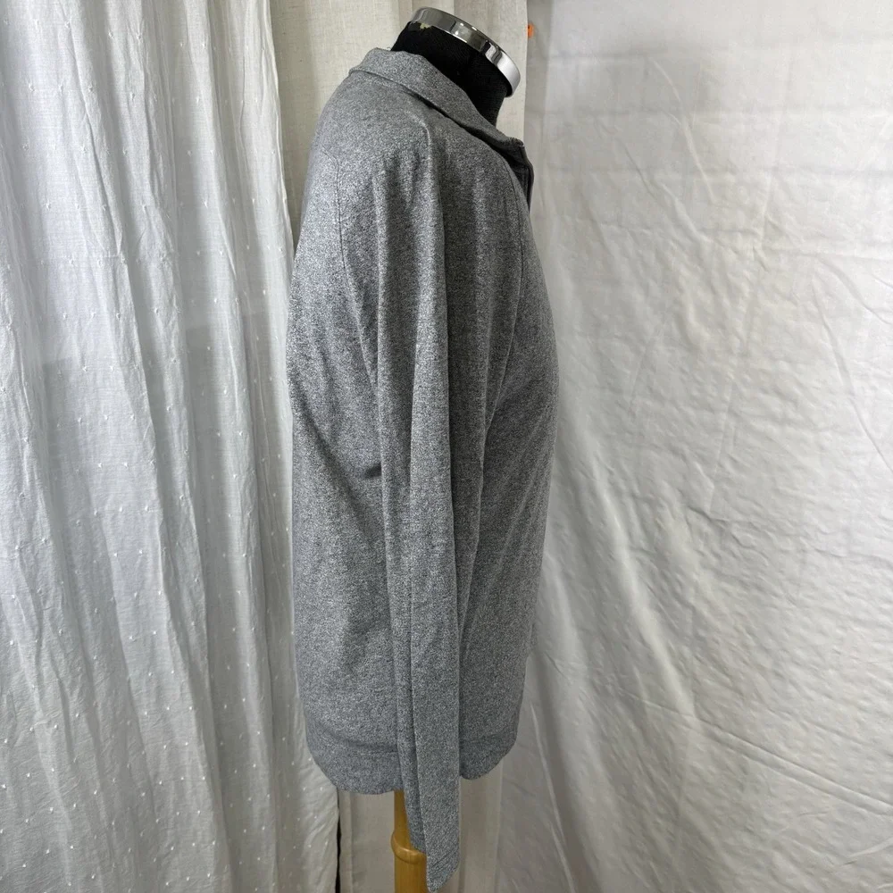 Banana Republic Quick Dry Half Zip Pull Over Gray‎ Medium Preppy Office